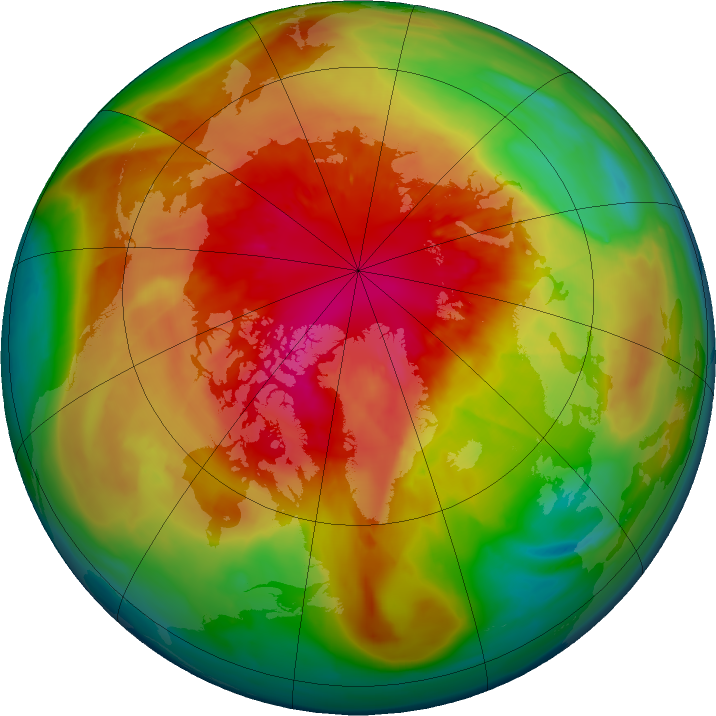 Arctic ozone map for 15 March 2016